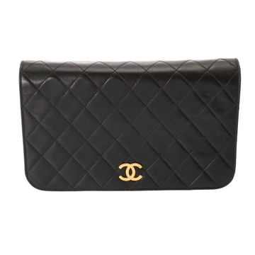 シャネル マトラッセ プッシュロック  チェーンショルダー  23cm ブラック ラムスキン レディース バッグ 【bag】