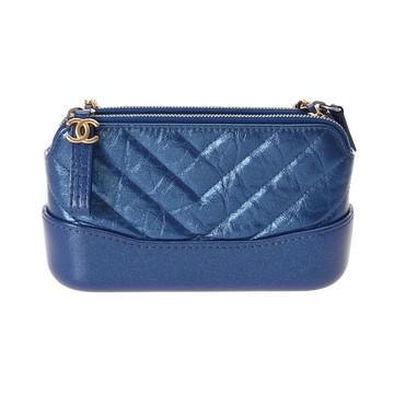 シャネル ガブリエル ドゥシャネル  メタリックブルー A94505 レザー レディース バッグ 【bag】
