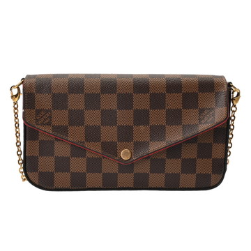 ルイヴィトン ダミエ ポシェットフェリシー ブラウン N63032 ダミエキャンバス レディース バッグ 【bag】
