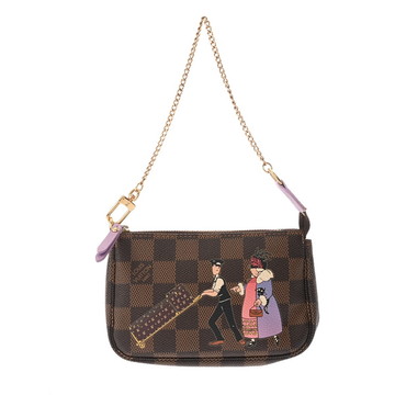 ルイヴィトン ダミエ ミニ アクセサリーポーチ ブラウン N63003 ダミエキャンバス レディース 【bag】