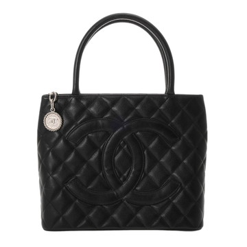 シャネル 復刻トート ブラック A01804 キャビアスキン レディース バッグ 【bag】