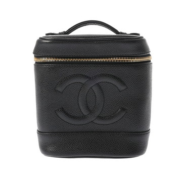 シャネル 縦型バニティ ブラック A01998 キャビアスキン レディース バッグ 【bag】