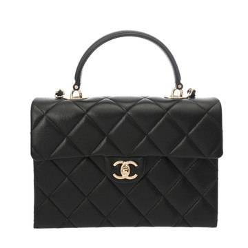 シャネル マトラッセ トップハンドル フラップバッグ 2WAY ブラック AS4712 キャビアスキン レディース バッグ 【bag】