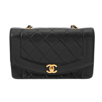 シャネル マトラッセ ダイアナ チェーンショルダー 22cm ブラック A01164 ラムスキン レディース バッグ 【bag】