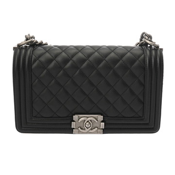 シャネル ボーイシャネル ハンドバッグ 25cm ブラック A67086 カーフスキン レディース バッグ 【bag】