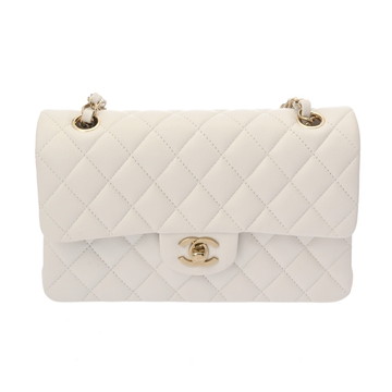 シャネル マトラッセ クラシック スモールハンドバッグ 23cm ホワイト A01113 キャビアスキン レディース バッグ 【bag】