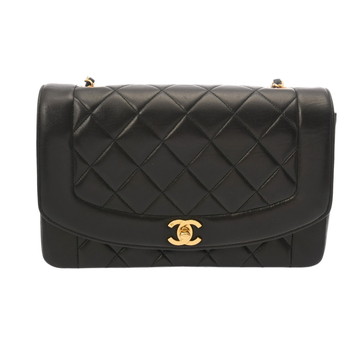 シャネル チェーンショルダー ダイアナ 25cm  ブラック A01165 ラムスキン レディース バッグ 【bag】