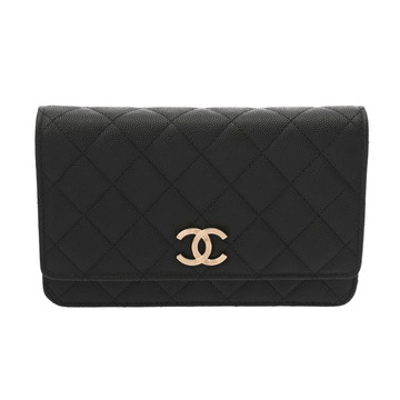 シャネル マトラッセ クラシック チェーンウォレット ブラック AP3127 キャビアスキン レディース バッグ 【bag】