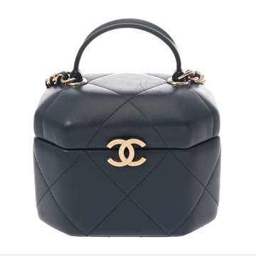 シャネル マトラッセ スモールバニティ ネイビー AS2630 カーフ レディース バッグ 【bag】