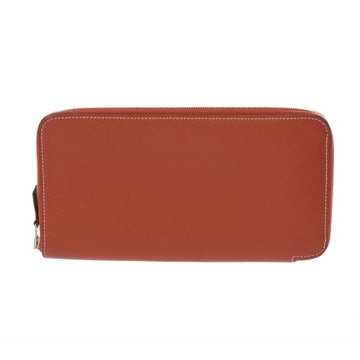 エルメス アザップロング シルクイン ブリック/シルバー金具 ヴォーエプソン レディース 財布 【purse】
