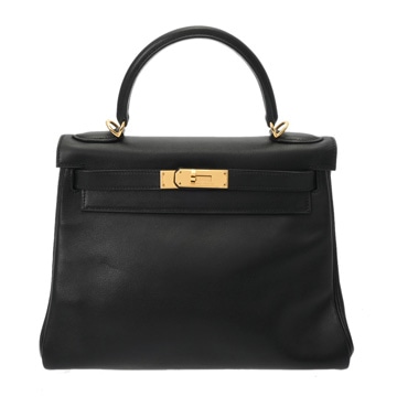 エルメス ケリームー 28 ブラック ヴォーガリバー レディース バッグ 【bag】