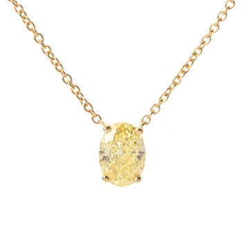 ティファニー 一粒ダイヤ オーバルダイヤ0.84ct SI1-ME K18イエローゴールド YG レディース ジュエリー 【jewelry】