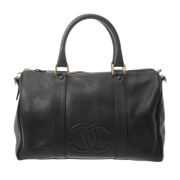 シャネル ボストンバッグ ブラック キャビアスキン レディース バッグ 【bag】