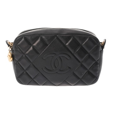 シャネル マトラッセ チェーンショルダー ブラック ラムスキン レディース バッグ 【bag】