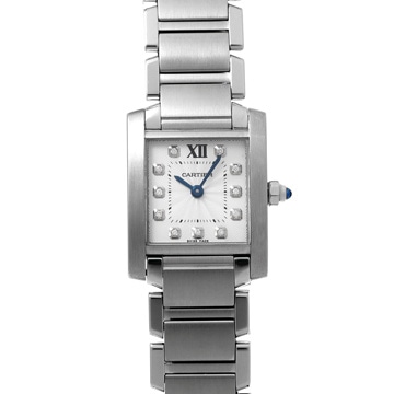 カルティエ タンクフランセーズ SM 11Pダイヤ WE110006 シルバー/ダイヤモンド レディース 時計 【wristwatch】