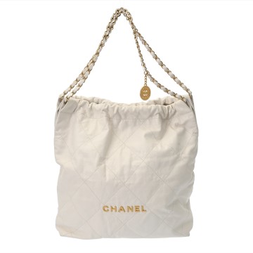 シャネル マトラッセ シャネル 22 ラージハンドバッグ ホワイト AS3262 カーフ レディース バッグ 【bag】