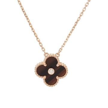 ヴァンクリーフ＆アーペル ヴィンテージ アルハンブラ ネックレス 1P K18ピンクゴールド PG レディース ジュエリー 【jewelry】