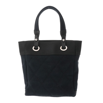 シャネル パリビアリッツ トート PM ブラック A34208 キャンバス/レザー レディース バッグ 【bag】