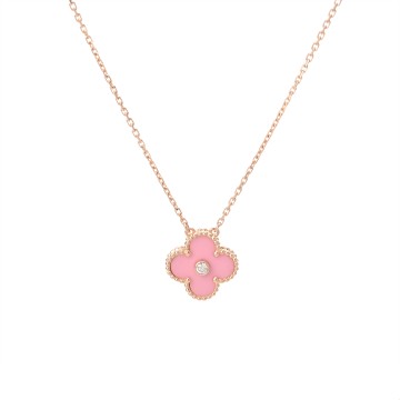 ヴァンクリーフ＆アーペル ヴィンテージ アルハンブラ ネックレス K18ピンクゴールド PG レディース ジュエリー 【jewelry】
