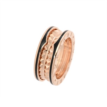 ブルガリ B.ZERO1 ロックリング #53 357987 K18ピンクゴールド PG/セラミック レディース ジュエリー 【jewelry】