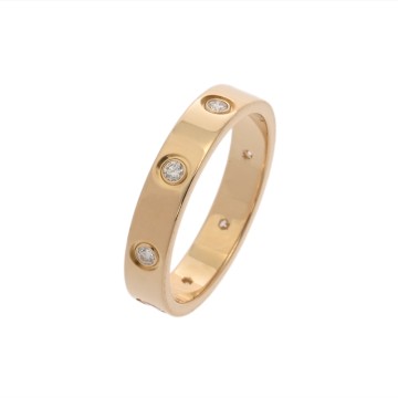 カルティエ ミニラブリング フルダイヤ #55 K18イエローゴールド YG レディース ジュエリー 【jewelry】