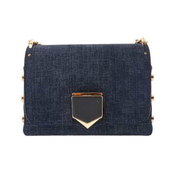 ジミーチュウ LOCKETT PRETITE チェーンショルダー ブルー デニム レディース バッグ 【bag】