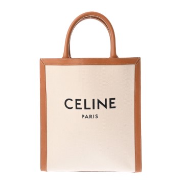 セリーヌ スモール バーティカル カバ 2WAY ナチュラル/タン 192082BNZ.02NT キャンバス/カーフ レディース バッグ 【bag】