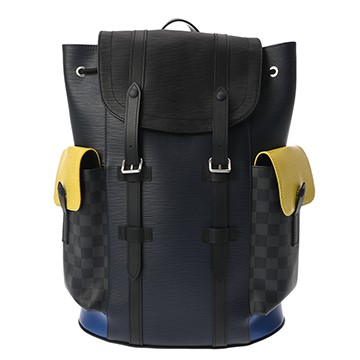 ルイヴィトン エピ クリストファー PM ノワール/ネイビー/イエロー M55111 エピレザー/ダミエキャンバス メンズ バッグ 【bag】