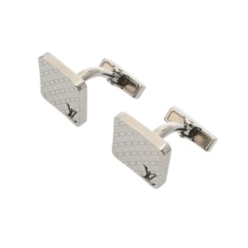 ルイヴィトン ブトン ドゥ マンシェット シャンゼリゼ シルバー M65043 スチール/ラッカー メンズ ジュエリー 【jewelry】