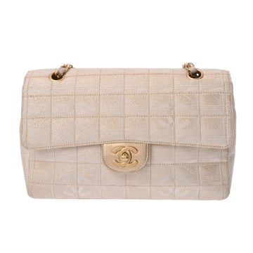 シャネル ニュートラベルライン チェーンショルダー ベージュ A15285 ナイロンジャガード レディース バッグ 【bag】