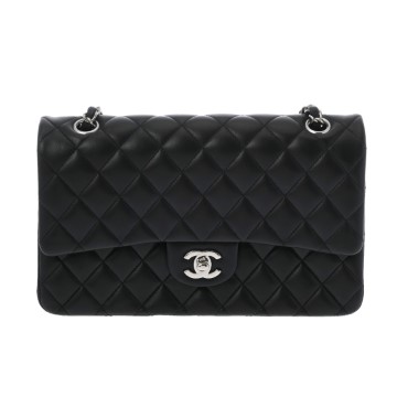 シャネル マトラッセ Wフラップ Wチェーンショルダー 25 ブラック A01112 ラムスキン レディース バッグ 【bag】