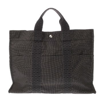 エルメス エールライン MM グレー キャンバス ユニセックス バッグ 【bag】