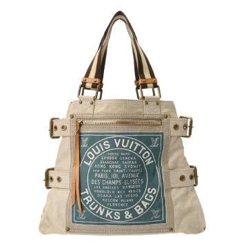 ルイヴィトン グローブショッパーMM 06年 クルーズコレクション ベージュ M95114 キャンバス/レザー ユニセックス バッグ 【bag】