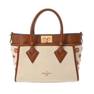 ルイヴィトン モノグラム オンマイサイド PM ベージュ/ブラウン M59905 キャンバス/レザー レディース バッグ 【bag】