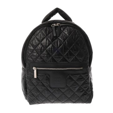 シャネル マトラッセ バックパック コココクーン ブラック A92559 ナイロン レディース バッグ 【bag】