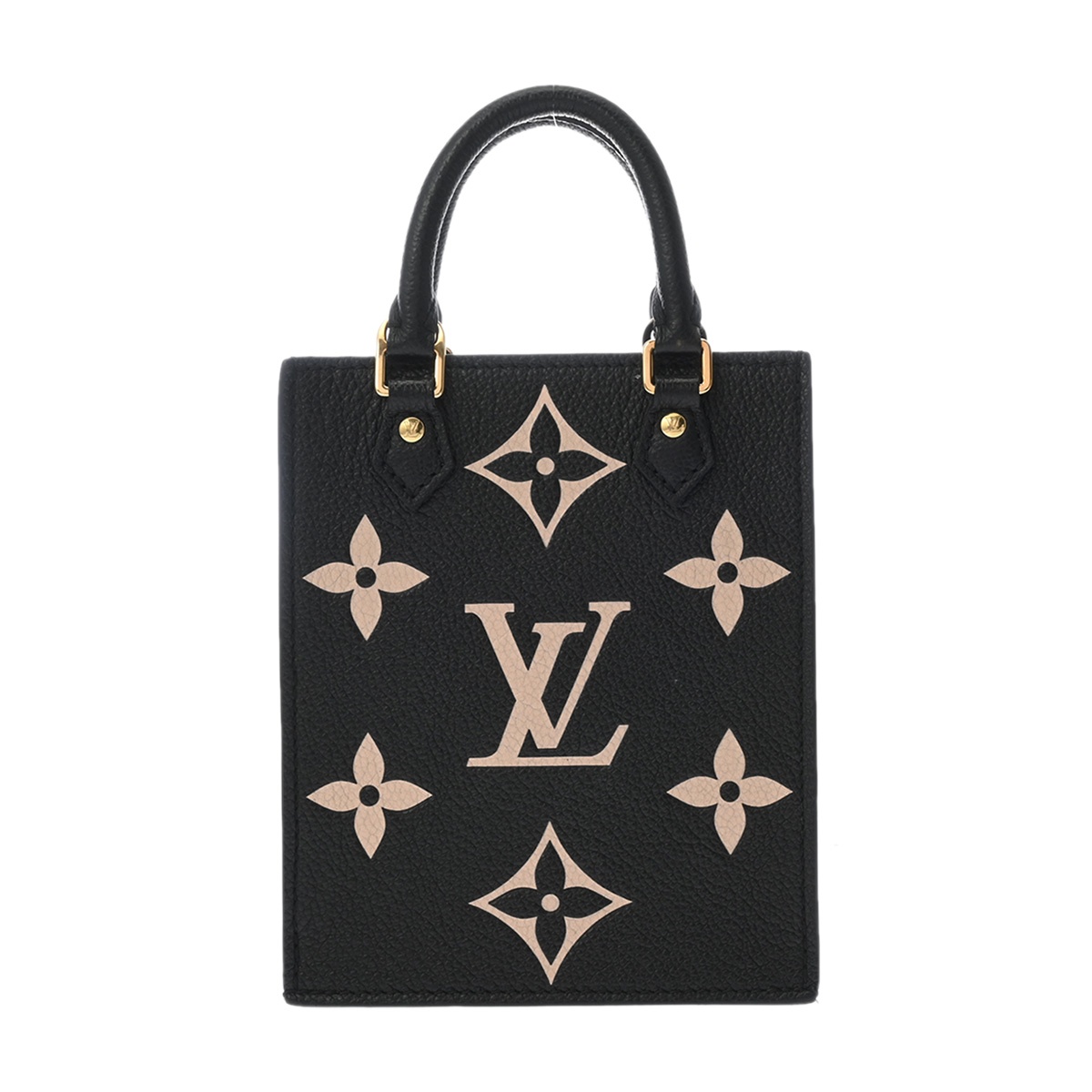 ルイヴィトン モノグラムアンプラント プティットサックプラ ノワール/ベージュ M81416 レザー レディース バッグ 【bag】