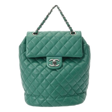 シャネル マトラッセ バックパック グリーン A91121 ラムスキン レディース バッグ 【bag】
