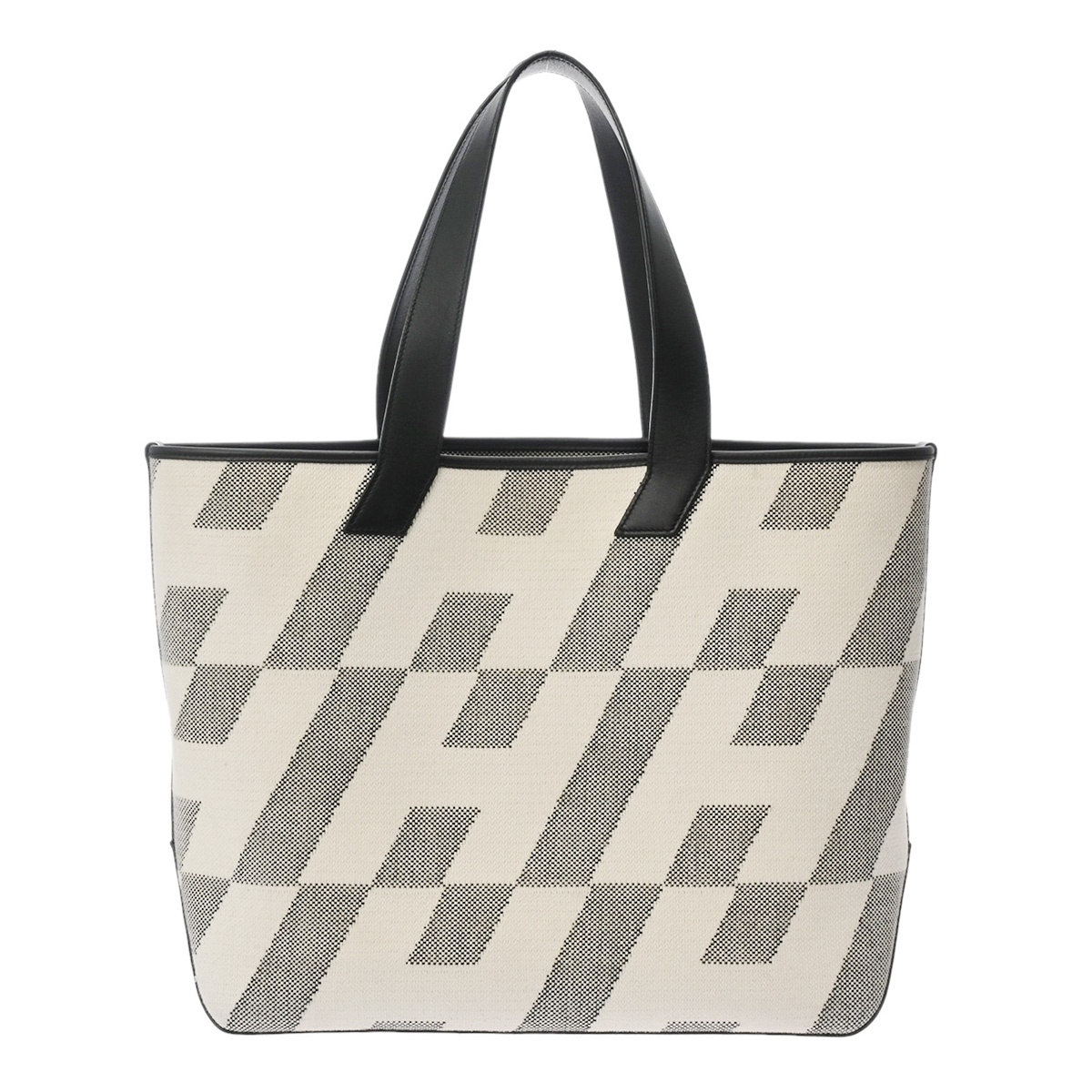 エルメス Hアンビエ GM エクリュ/ブラック トワルアッシュ/ヴォ―スイフト レディース バッグ 【bag】