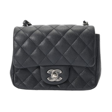 シャネル マトラッセ チェーンショルダー 17cm ブラック ラムスキン レディース バッグ 【bag】