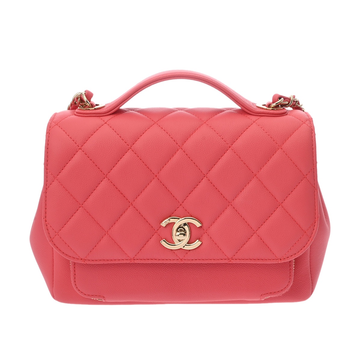シャネル ビジネスアフィニティ チェーンショルダー ピンク A93749 キャビアスキン レディース バッグ 【bag】