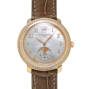 パテックフィリップ コンプリケーション ムーンフェイズ ダイヤベゼル 4968R-001 シェル ボーイズ 時計 【wristwatch】