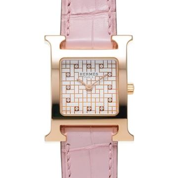 エルメス Hウォッチ ミニ 21mm 12Pダイヤ HH1.202 ホワイト/ダイヤモンド レディース 時計 【wristwatch】