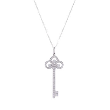 ティファニー フルールドフルールド ペンダント ダイヤ 鍵モチーフ Pt950プラチナ レディース ジュエリー 【jewelry】