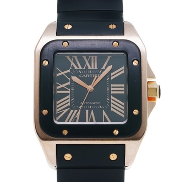 カルティエ サントス 100 LM W2012U2 ブラック メンズ 時計 【wristwatch】