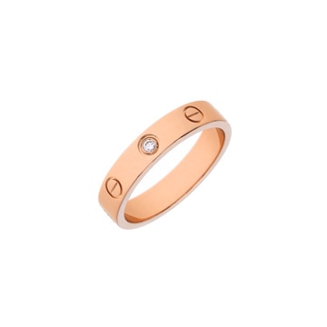 カルティエ ミニラブリング 1Pダイヤ #53 K18ピンクゴールド PG レディース ジュエリー 【jewelry】