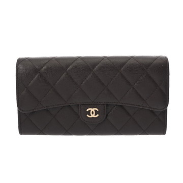 シャネル マトラッセ クラシックフラップ ウォレット パープル系 AP0241 キャビアスキン レディース 財布 【purse】
