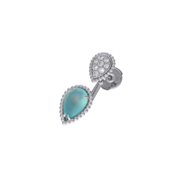 ブシュロン セルパンボエム 2モチーフ シングル スタッズ アクアプレーズ K18ホワイトゴールド WG レディース ジュエリー 【jewelry】