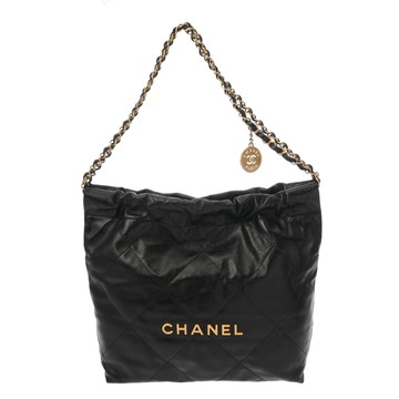 シャネル シャネル 22 スモールショルダーバッグ ブラック AS3980 カーフ レディース バッグ 【bag】