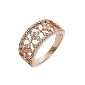 ノーブランド ダイヤ1.11ct デザインリング K18イエローゴールド YG レディース ジュエリー 【jewelry】