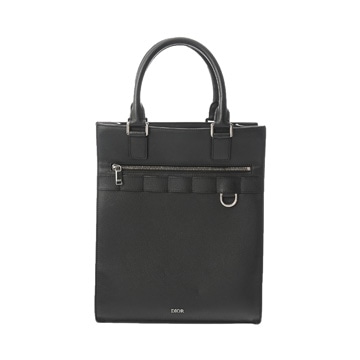 ディオール・オム サファリトート ブラック レザー メンズ バッグ 【bag】